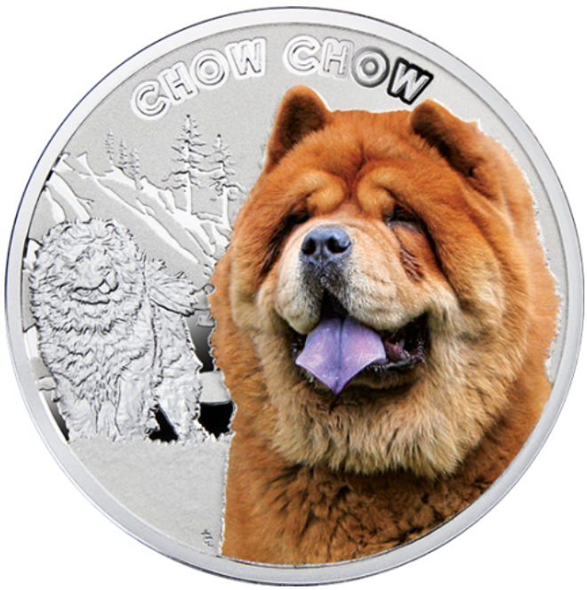 Монета Собака Чау-чау