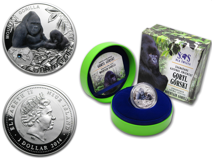 Монета Горные гориллы