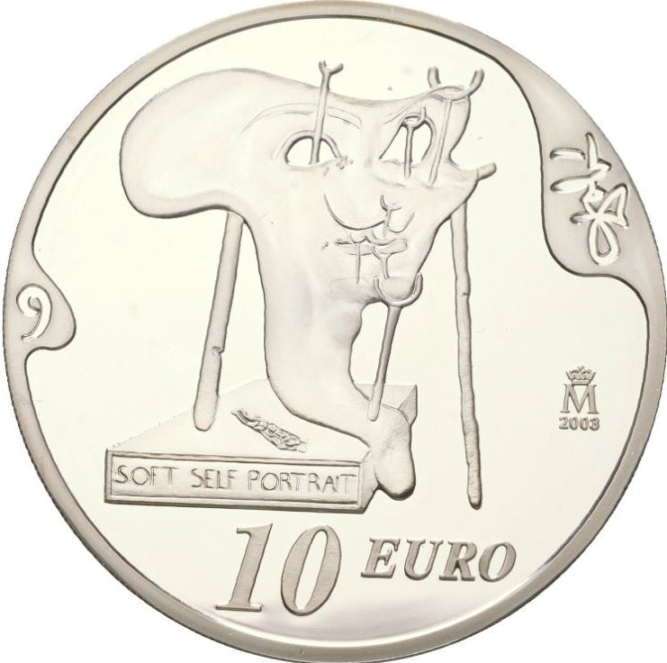 Монета 100 лет со дня рождения Сальвадора Дали. Картина 
