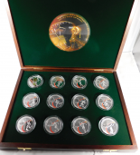 Набор из 12-ти серебряных монет "Чемпионат мира по футболу FIFA 2018 в России"